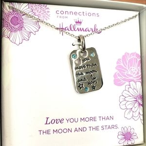 Love You More Than The Moon 🌙 & Stars 🌟 Pendant
